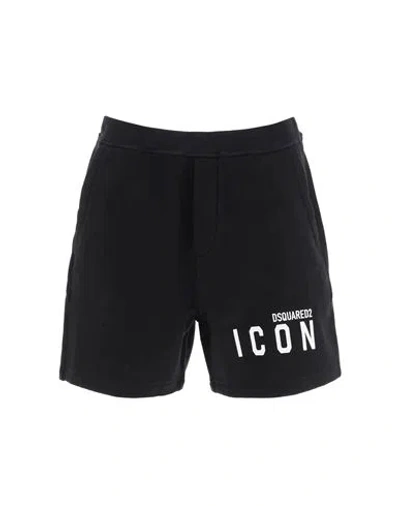Dsquared2 Shorts Man Shorts & Bermuda Shorts Black Size L Cotton In Black