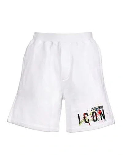 Dsquared2 Shorts Man Shorts & Bermuda Shorts White Size L Cotton