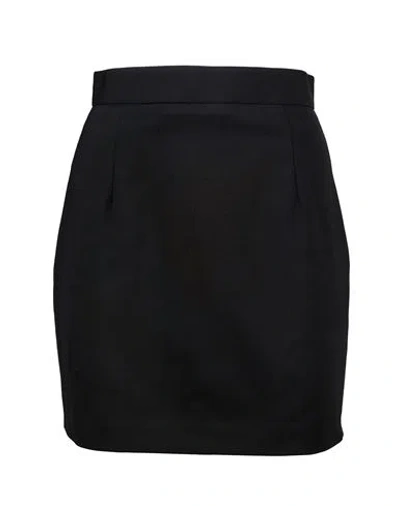 Dsquared2 Skirt Woman Denim Skirt Black Size 6 Virgin Wool