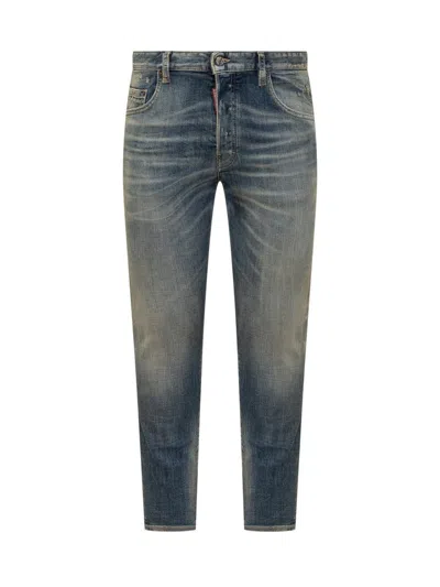 Dsquared2 Slim Fit Jeans Delavato Effect In Blue