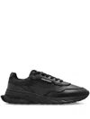 Dsquared2 Bold Leather Paneled Sprinter Sneakers In Black