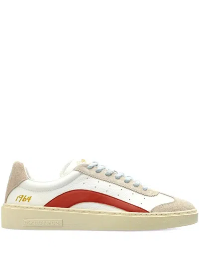 Dsquared2 Suede Panel Trainers In White