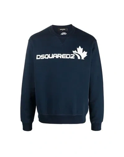 Dsquared2 Man Sweatshirt Midnight Blue Size L Cotton