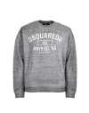 Dsquared2 Distressed Crewneck Sweatshirt With Logo Print In Grey