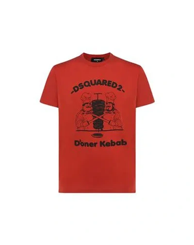 Dsquared2 T-shirt Man T-shirt Red Size L Cotton