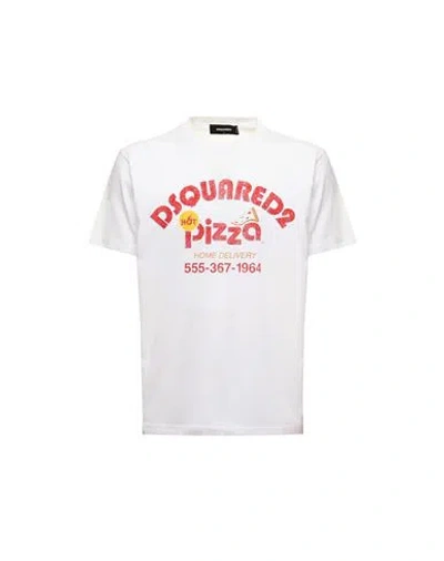 Dsquared2 T-shirt Man T-shirt White Size Xl Cotton