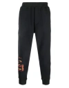 Dsquared2 Black Icon Cotton Track Pants In Black