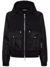 Dsquared2 Zip-up Cotton Hoodie In Black