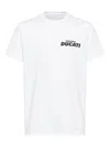 Dsquared2 Ducati Cigarette Fit Cotton T-shirt In White