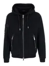 Dsquared2 'ducati X D2' Black Sweatshirt With Drawstring Hood And Maxi Logo Lettering On The Rear In Cotton Ma In Black