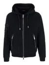 Dsquared2 'ducati X D2' Black Sweatshirt With Drawstring Hood And Maxi Logo Lettering On The Rear In Cotton Ma In Black