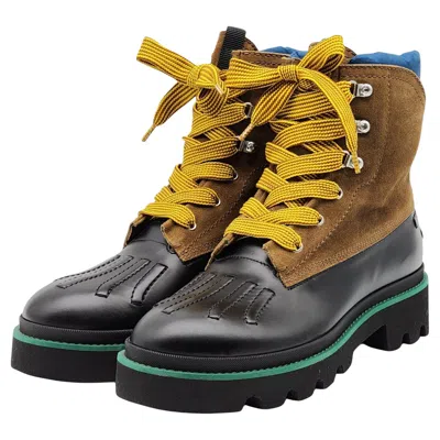 Pre-owned Dsquared2 Duck Boots Leather And Rubber In Black