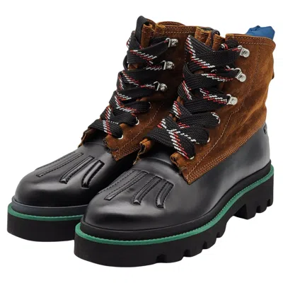 Pre-owned Dsquared2 Duck Boots With Leather And Rubber In Black Size 46