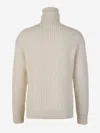 Dsquared2 Duplo Neck Knitted Sweater In Beige