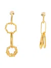 Dsquared2 Textured-circle Drop Earrings In Gold