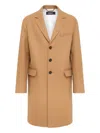 Dsquared2 Camel-coloured Single-breasted Coat In Brown