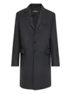 Dsquared2 Easy Wool Blend Coat In Gray