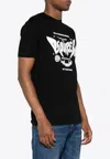 Dsquared2 Easy Fit Logo Print T-shirt In Black