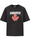 Dsquared2 Horror Maple Leaf-print T-shirt In Black
