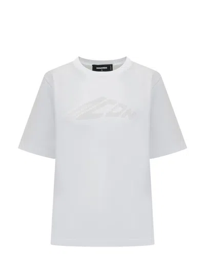 Dsquared2 Icon Logo-embossed Cotton T-shirt In White