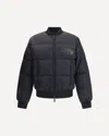 Dsquared2 Classic Black Puffer Bomber Jacket With Ribbed Cuffs In Black
