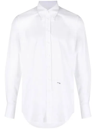 Dsquared2 Easy Slim 70's B Down Shirt In White