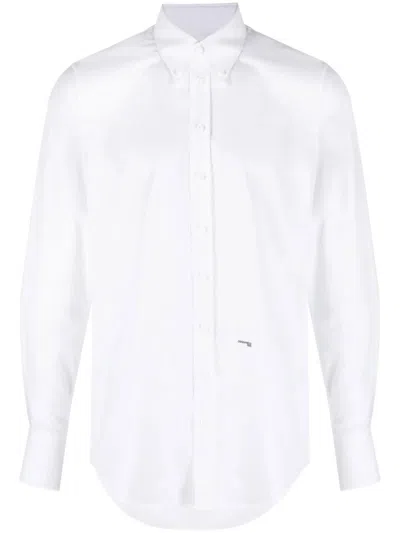Dsquared2 Easy Slim 70`s B Down Shirt Clothing In White