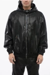 Dsquared2 Hooded Leather Jacket