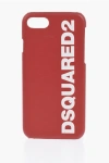 Dsquared2 Eco-leather Iphone 8 Plus Case With Logo In Red