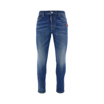 Dsquared2 Five Pockets Jeans In Cotton Denim In Blue