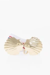 Dsquared2 Elastic Fabric Belt With Shell-shaped Buckle 40mm