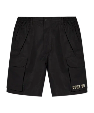 Dsquared2 Elastic Waist Shorts In Black