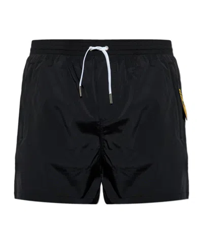Dsquared2 Elastic Waist Shorts In Black