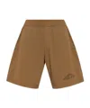 Dsquared2 Logo-print Cotton Shorts In Brown