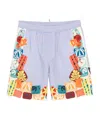 Dsquared2 Summer Lovers Cotton Bermuda Shorts In Multicolor