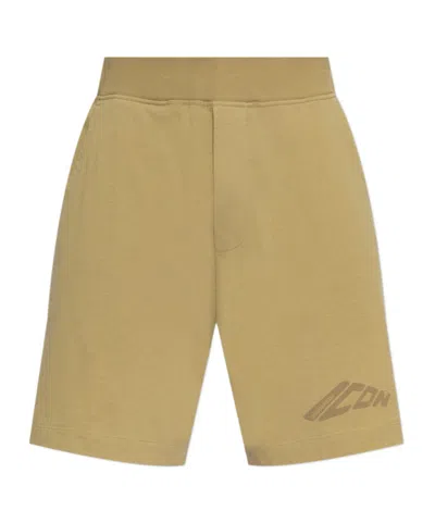 Dsquared2 Elastic Waist Shorts In Nude