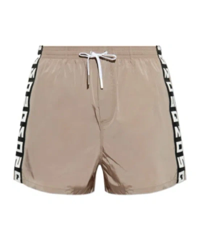 Dsquared2 Elastic Waist Shorts In Nude
