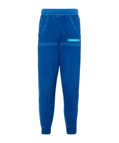 Dsquared2 Elastic Waist Sweatpants In Blue