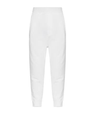 Dsquared2 Elastic Waist Sweatpants In White