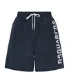 Dsquared2 Elastic Waist Swimming Trunks In Black