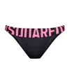 Dsquared2 Elastic Waist Swimming Trunks In Black