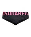 Dsquared2 Elastic Waist Swimming Trunks In Black