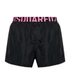 Dsquared2 Elastic Waist Swimming Trunks In Black