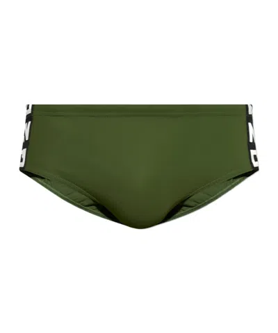 Dsquared2 Elastic Waist Swimming Trunks In Green