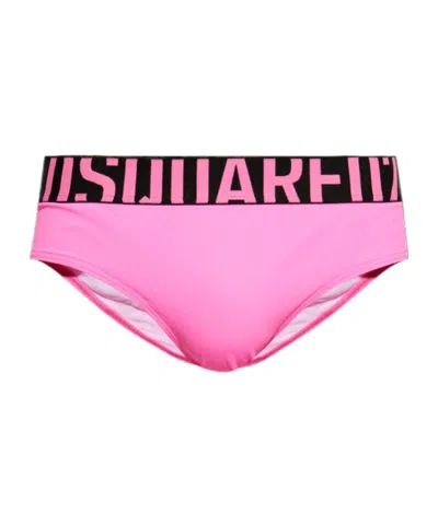 Dsquared2 Elastic Waist Swimming Trunks In Pink