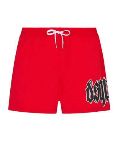 Dsquared2 Boxer Midi In Red