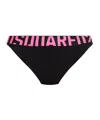 Dsquared2 Elastic Waist Swimming Trunks In Black