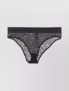 Dsquared2 Elastic Waistband Sheer Fabric Brief In Black