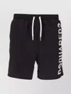 Dsquared2 Elastic Waistband Shorts With Side Pockets In Black