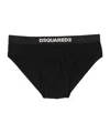 Dsquared2 Logo-waistband Briefs In Black